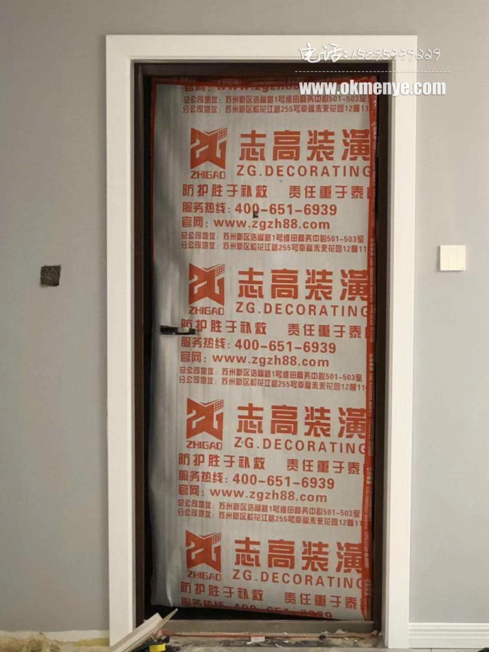 苏州-滨河花苑(无锡木门厂,实木门定制,房门定做,橡胶木白色效果图,实拍)_04