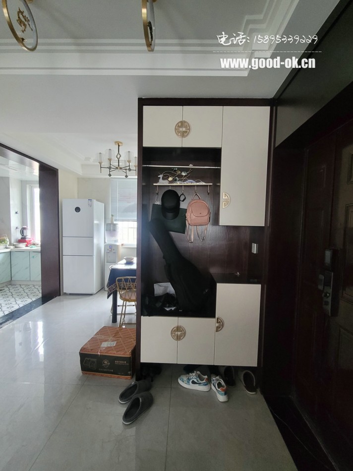 杭州翠紫苑(橡胶木纯实木烤漆中式全屋定制高基灰一门到顶衣柜鞋柜电视柜定做)_01
